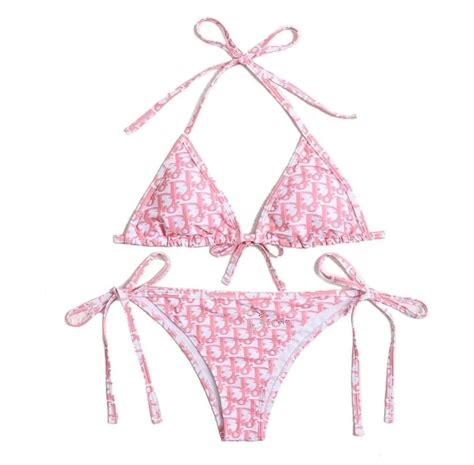 pink dior bikini top|Dior bathing suits.